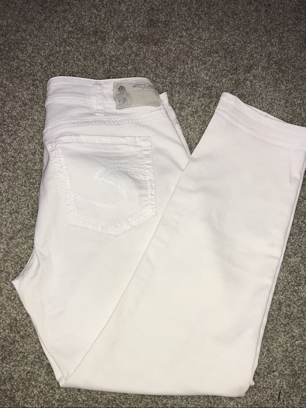 Silver Jeans Women's White Skinny Jeans - Clean Stretch Fit